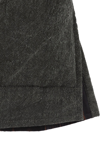LINEN/COTTON SHEETING  GUSSET COLLAR PADDED BLOUSE