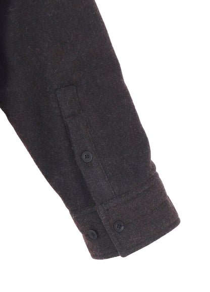 WOOL TWEED GUSSET COLLAR PADDED BLOUSE