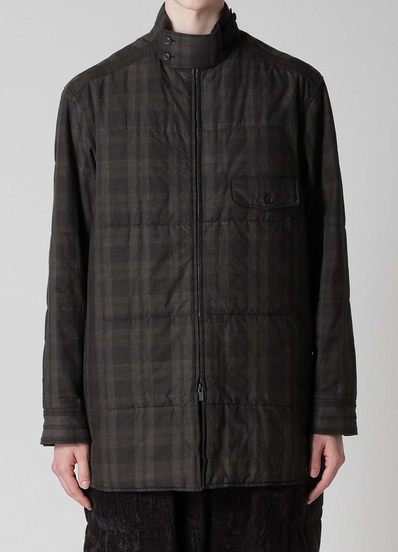 MADRAS INK PLAID CS PADDED BLOUSE