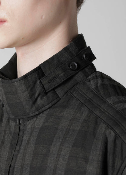 MADRAS INK PLAID CS PADDED BLOUSE