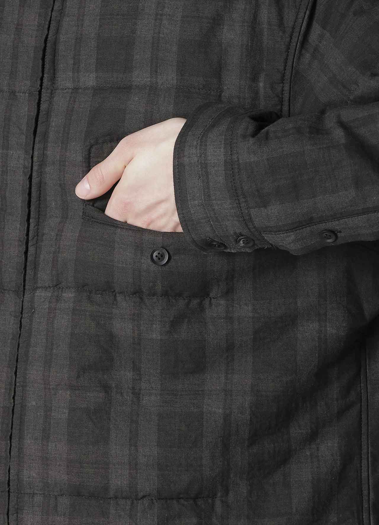 MADRAS INK PLAID CS PADDED BLOUSE