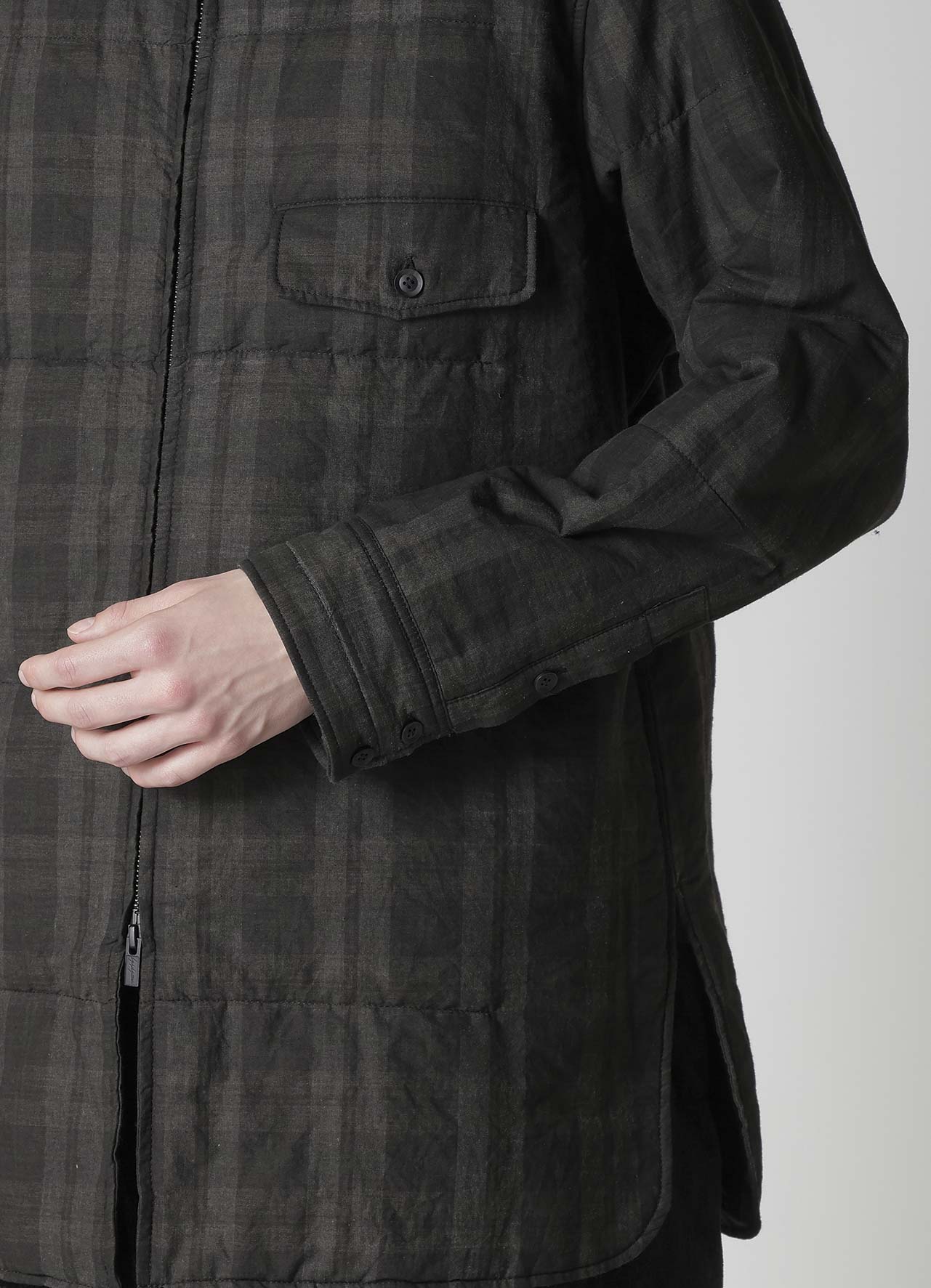 MADRAS INK PLAID CS PADDED BLOUSE