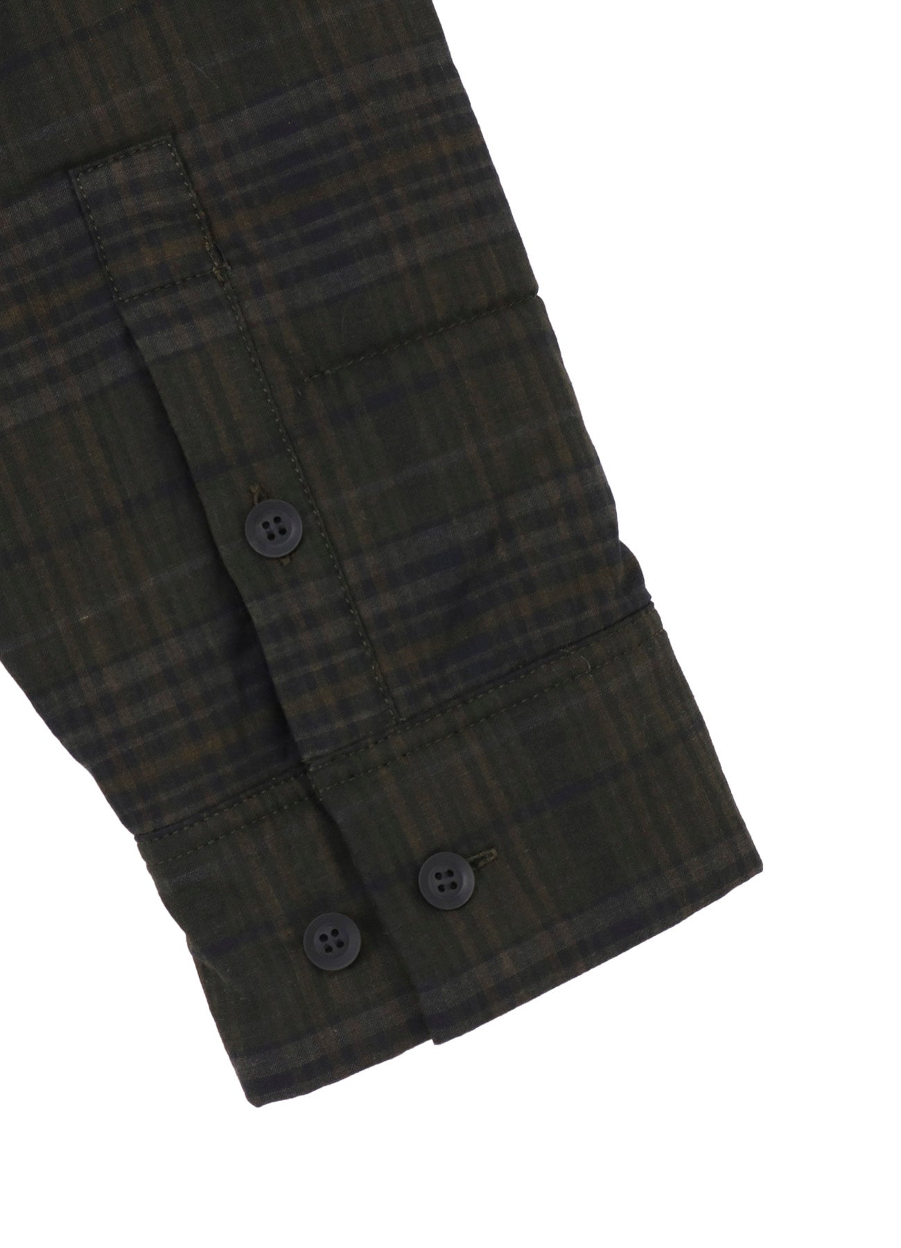 MADRAS INK PLAID DOUBLE COLLAR PADDED BLOUSE
