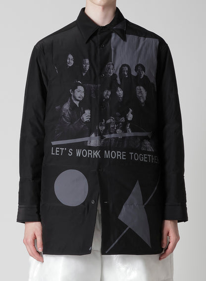 MESSAGE FOR STAFFS PRINTED PADDED BLOUSE