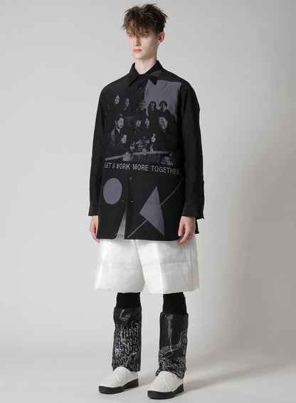 MESSAGE FOR STAFFS PRINTED PADDED BLOUSE