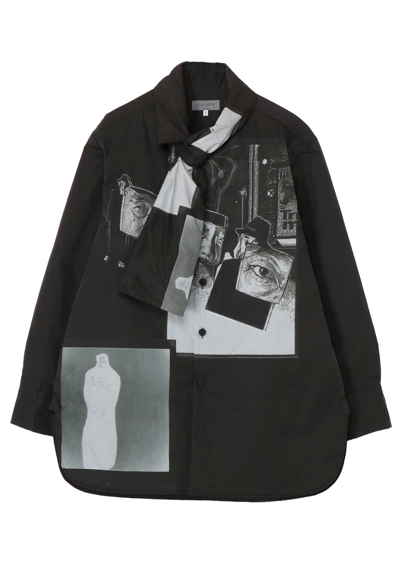 STOLE DETAIL PRINTED PADDED BLOUSE – THE SHOP YOHJI YAMAMOTO