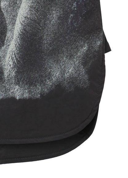 ELEPHANT MESSAGE PRINTED PADDED COLLAR BLOUSE