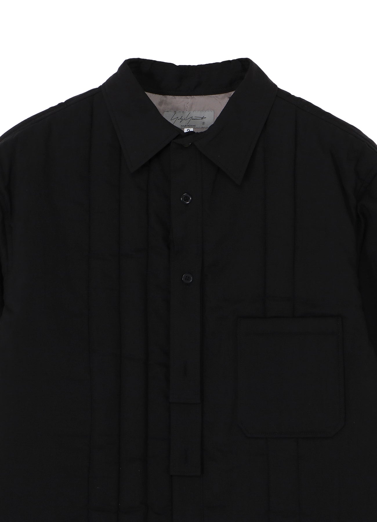 CELLULOSE LAWN DOUBLE PLACKET PADDED BLOUSE