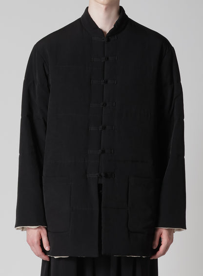 Ta TUXEDO STAND COLLAR REVERSIBLE PADDED BLOUSE