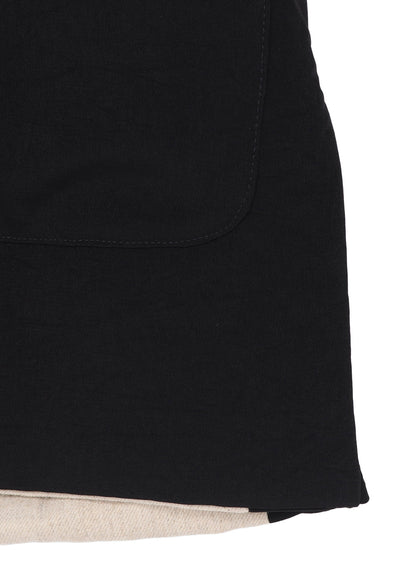 Ta TUXEDO STAND COLLAR REVERSIBLE PADDED BLOUSE