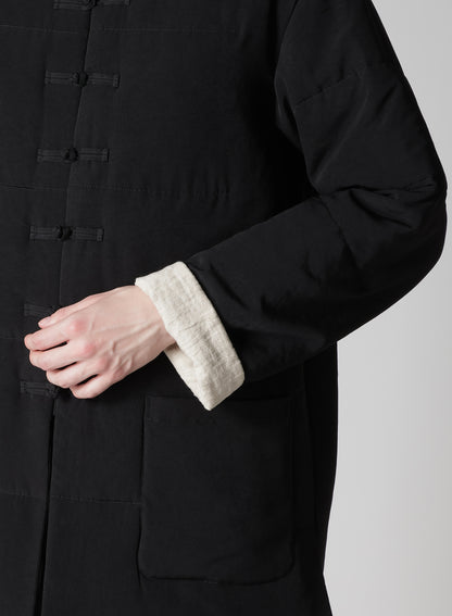 Ta TUXEDO STAND COLLAR REVERSIBLE PADDED BLOUSE