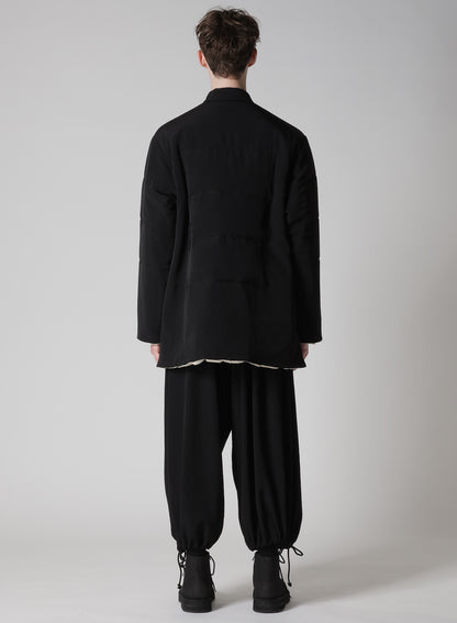 Ta TUXEDO STAND COLLAR REVERSIBLE PADDED BLOUSE
