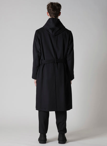 W/Ca BEAVER HOODED COAT