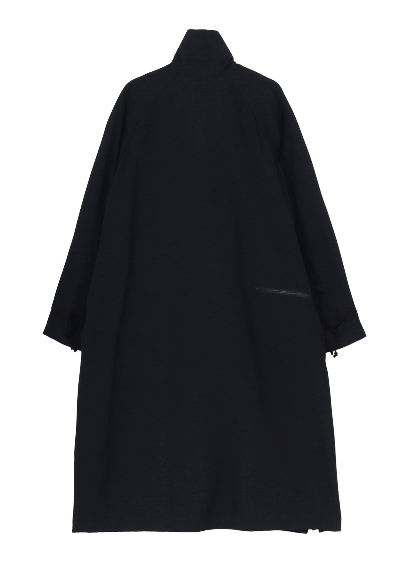 WOOL GABARDINE CROSS SHAPED ZIPPER COAT