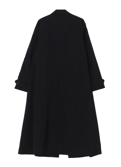 WOOL GABARDINE DESIGNED SLEEVE COAT