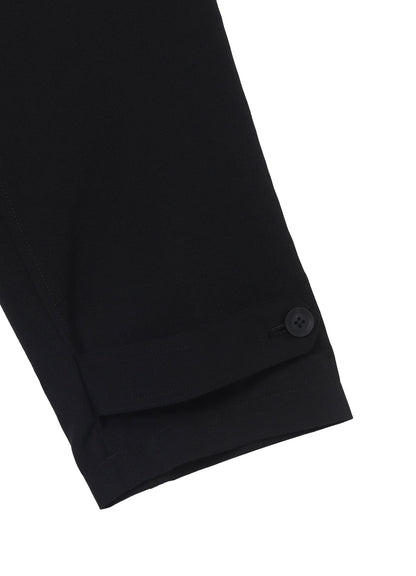 WOOL GABARDINE DESIGNED SLEEVE COAT