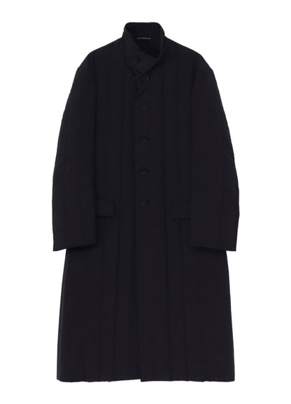 RE NYLON TUSSER PADDED STAND COLLAR COAT