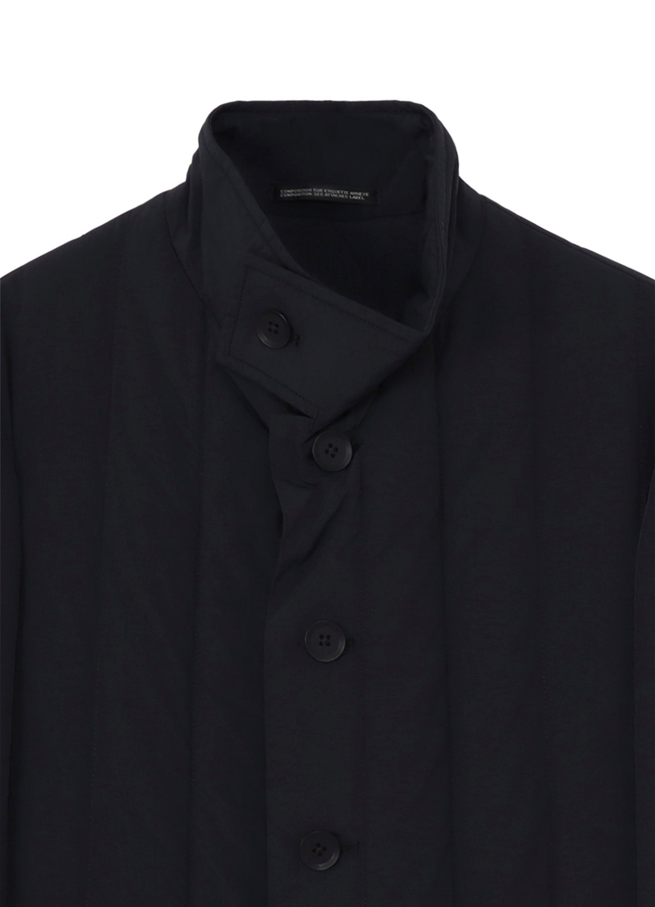 RE NYLON TUSSER PADDED STAND COLLAR COAT