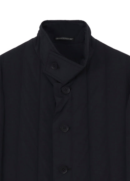 RE NYLON TUSSER PADDED STAND COLLAR COAT