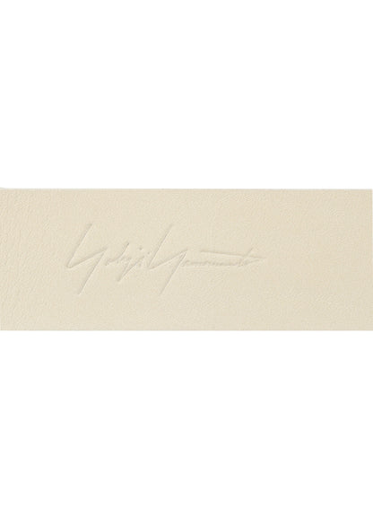 WHITE LEATHER 30MM PLAIN BELT