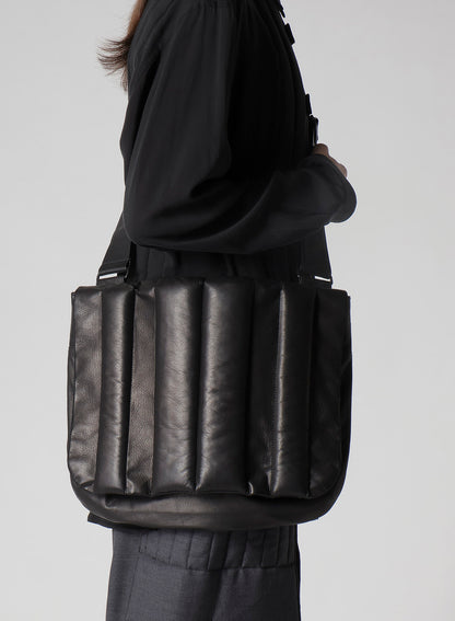 GARMENT LEATHER PADDED SHOULDER BAG