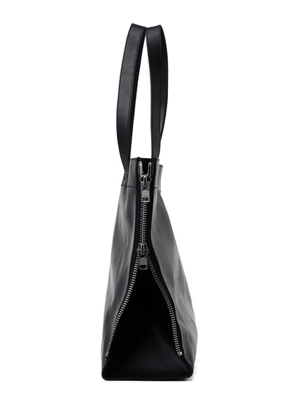 PULL UP LEATHER TOTE BAG