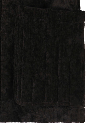 LINEN VELVET PADDED HOOD JACKET