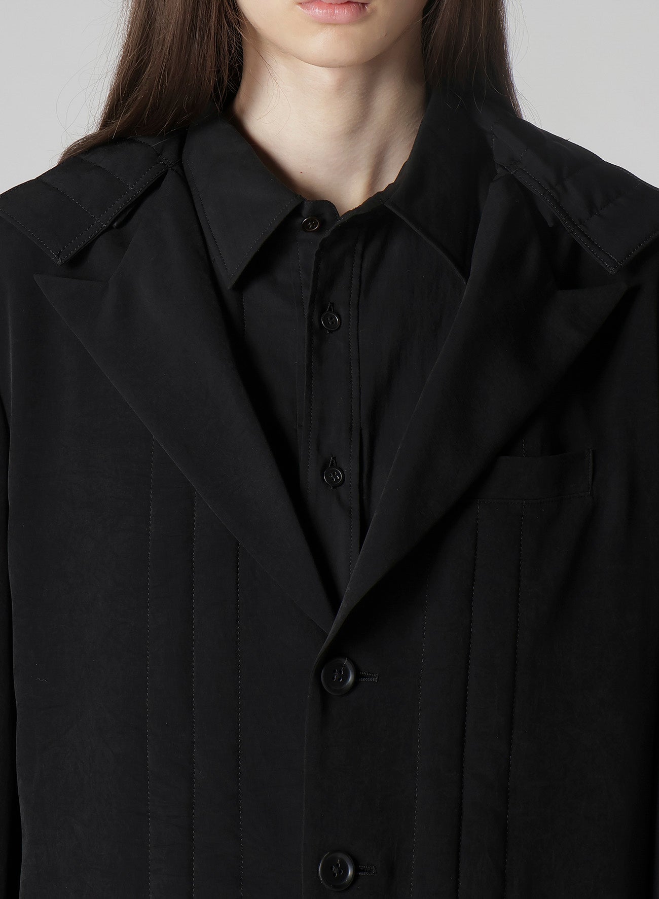 Ta TUXEDO HOODED PADDED JACKET