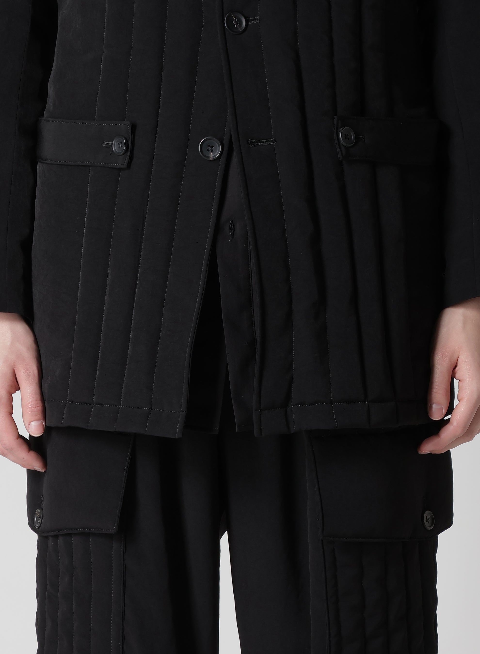 Ta TUXEDO TAB DETAIL PADDED JACKET – THE SHOP YOHJI YAMAMOTO
