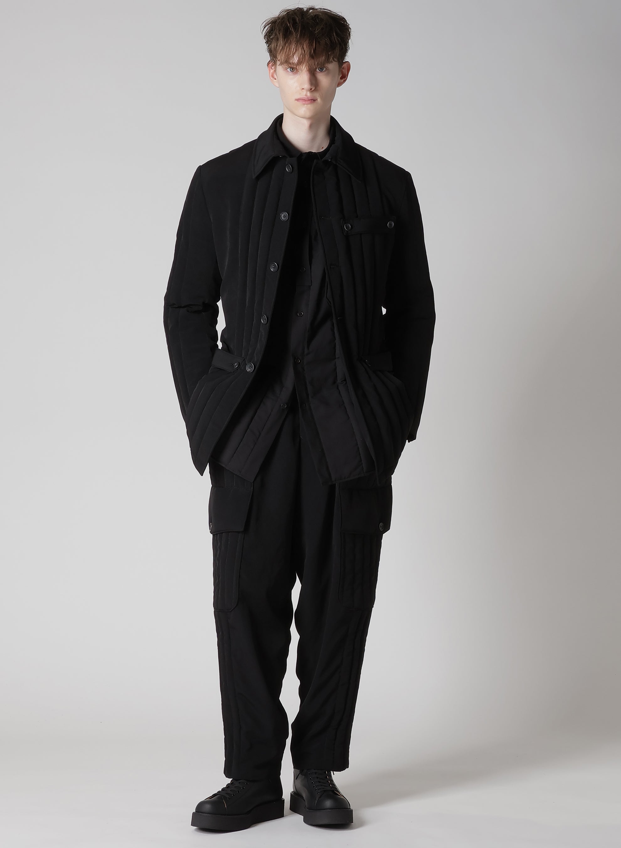 Ta TUXEDO TAB DETAIL PADDED JACKET – THE SHOP YOHJI YAMAMOTO