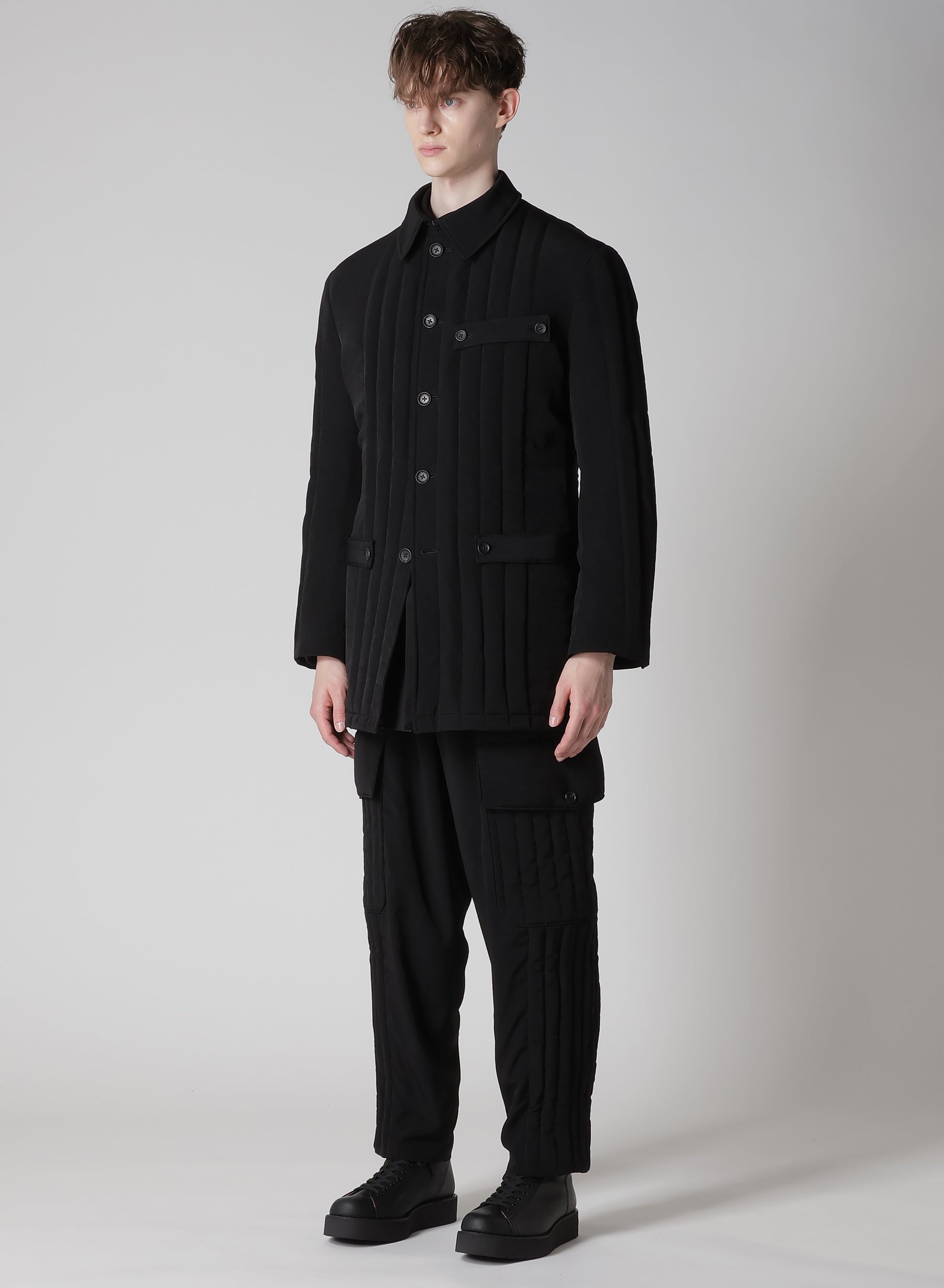Ta TUXEDO TAB DETAIL PADDED JACKET – THE SHOP YOHJI YAMAMOTO