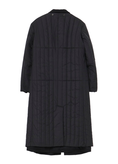 WOOL GABARDINE 4 BUTTONS LONG JACKET WITH LINER