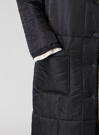 LINEN VELVET STAND COLLAR JACKET WITH LINER