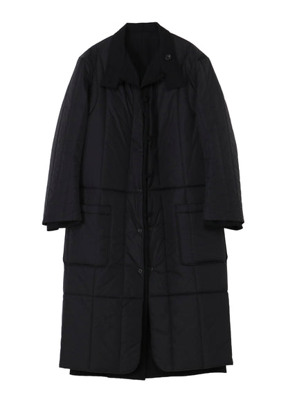 WOOL GABARDINE STAND COLLAR JACKET WITH LINER