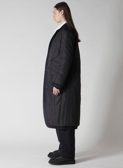 NAVY WOOL GABARDINE ONE BUTTON JACKET WITH LINER