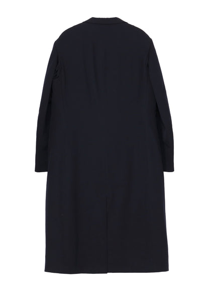 NAVY WOOL GABARDINE ONE BUTTON JACKET WITH LINER