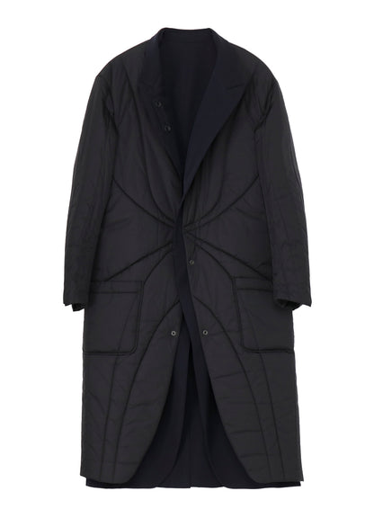 NAVY WOOL GABARDINE ONE BUTTON JACKET WITH LINER