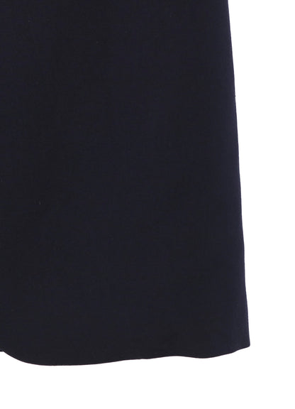 NAVY WOOL GABARDINE ONE BUTTON JACKET WITH LINER