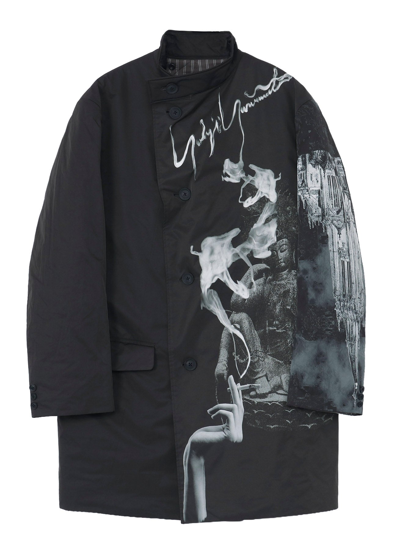SMOKING GOTHIC PRINTED JACKET WITH LINER