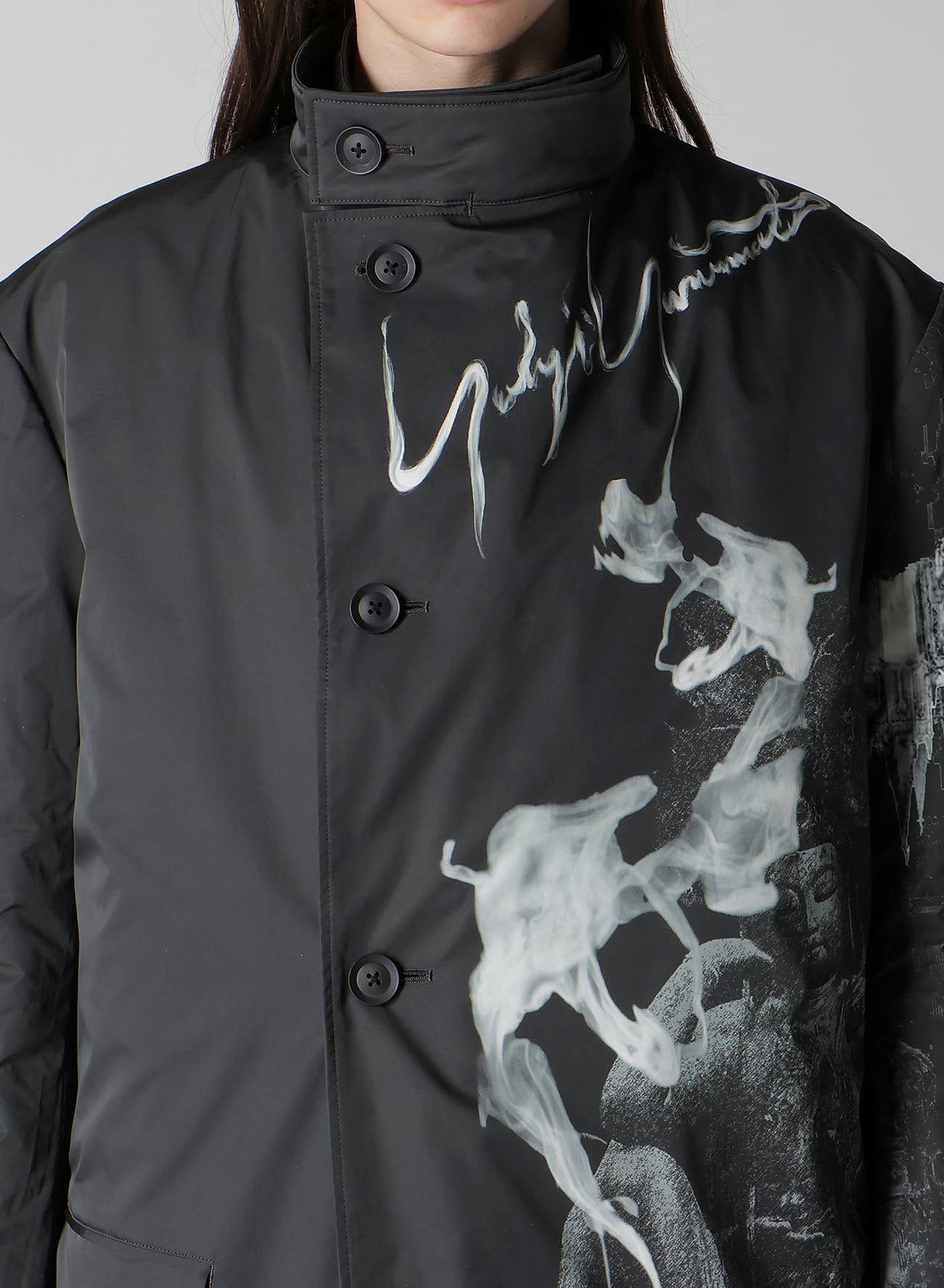 SMOKING GOTHIC PRINTED JACKET WITH LINER