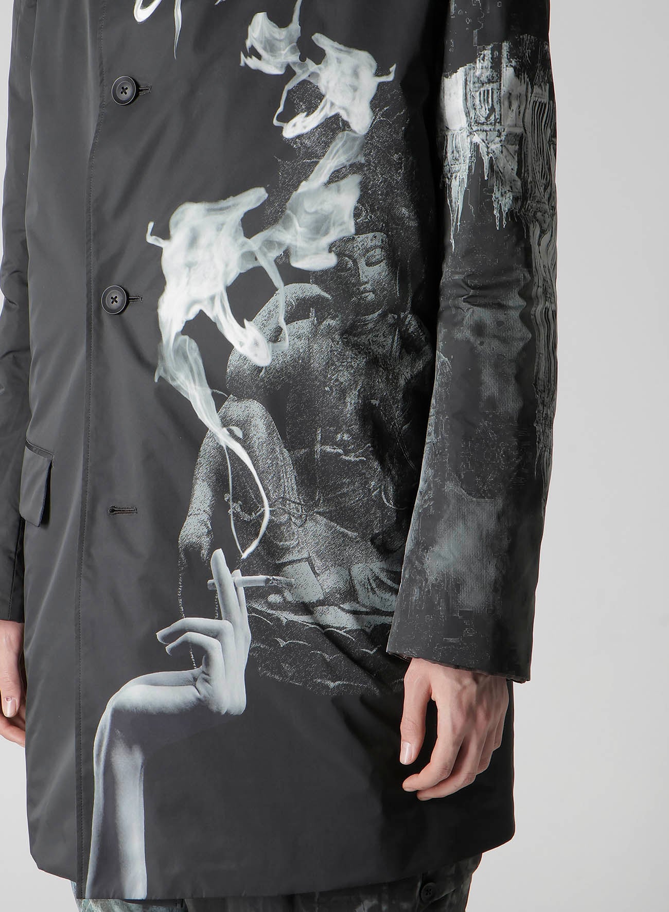 SMOKING GOTHIC PRINTED JACKET WITH LINER – THE SHOP YOHJI YAMAMOTO