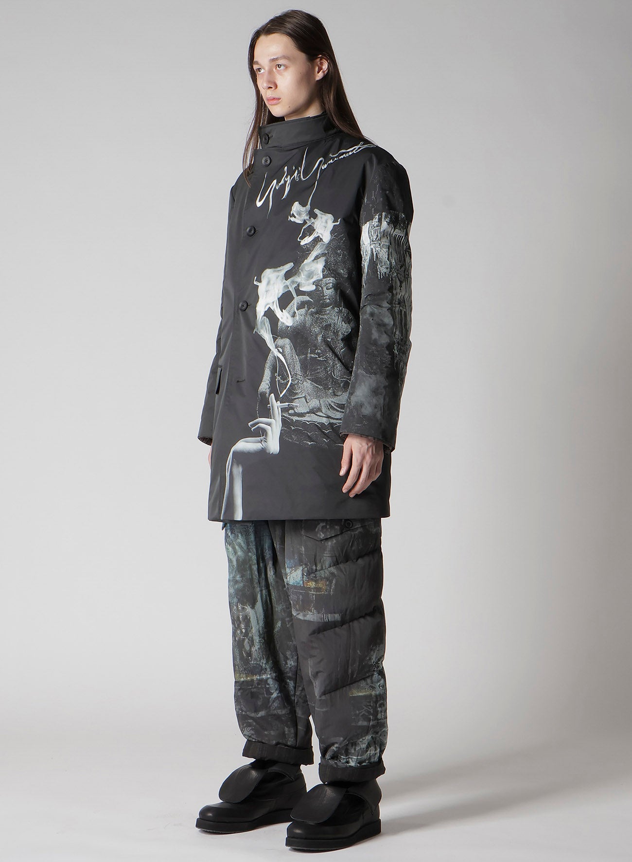 SMOKING GOTHIC PRINTED JACKET WITH LINER