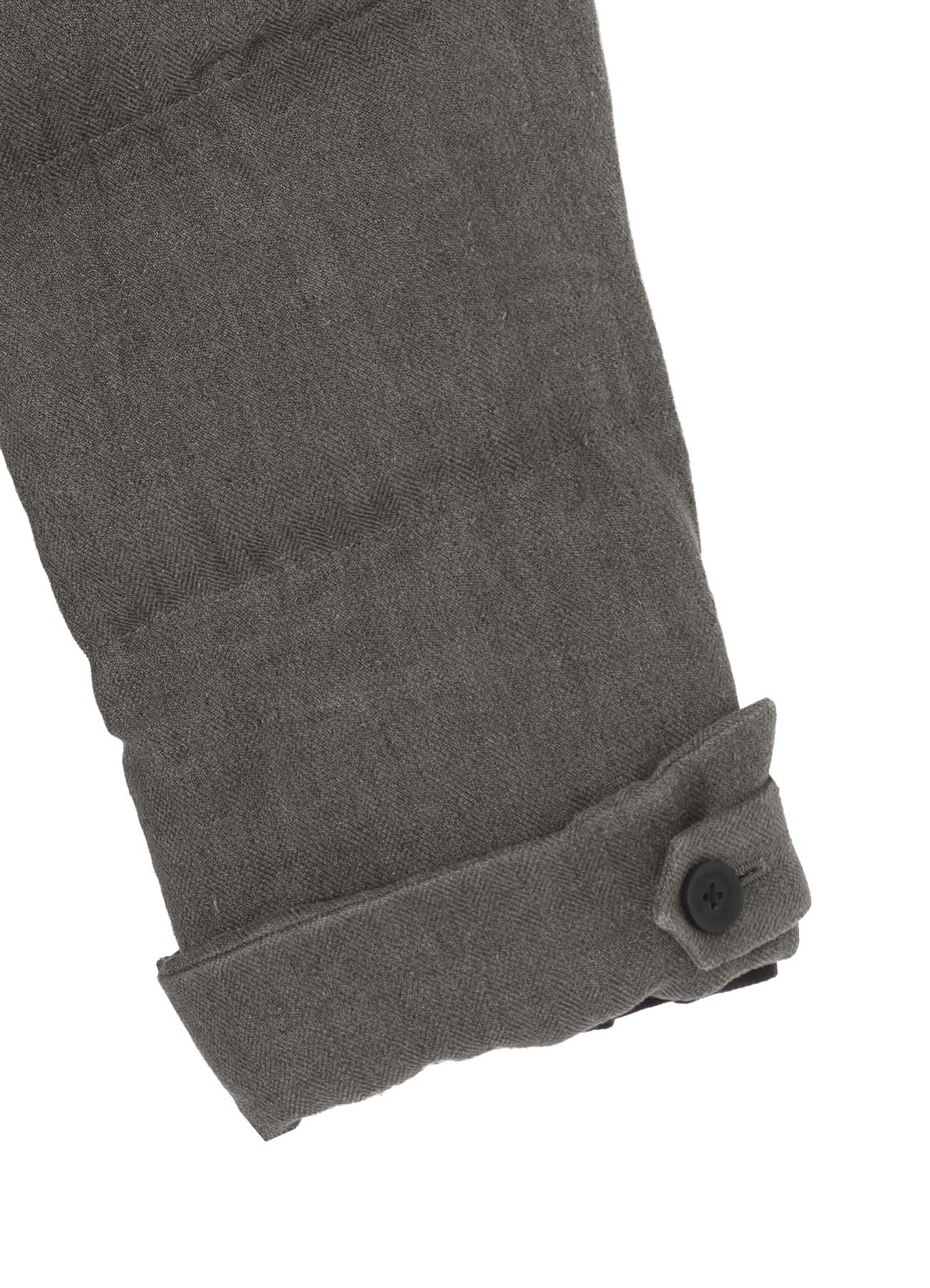 SILK LINEN INKED 3 BUTTONS HORIZONTAL PADDED JACKET