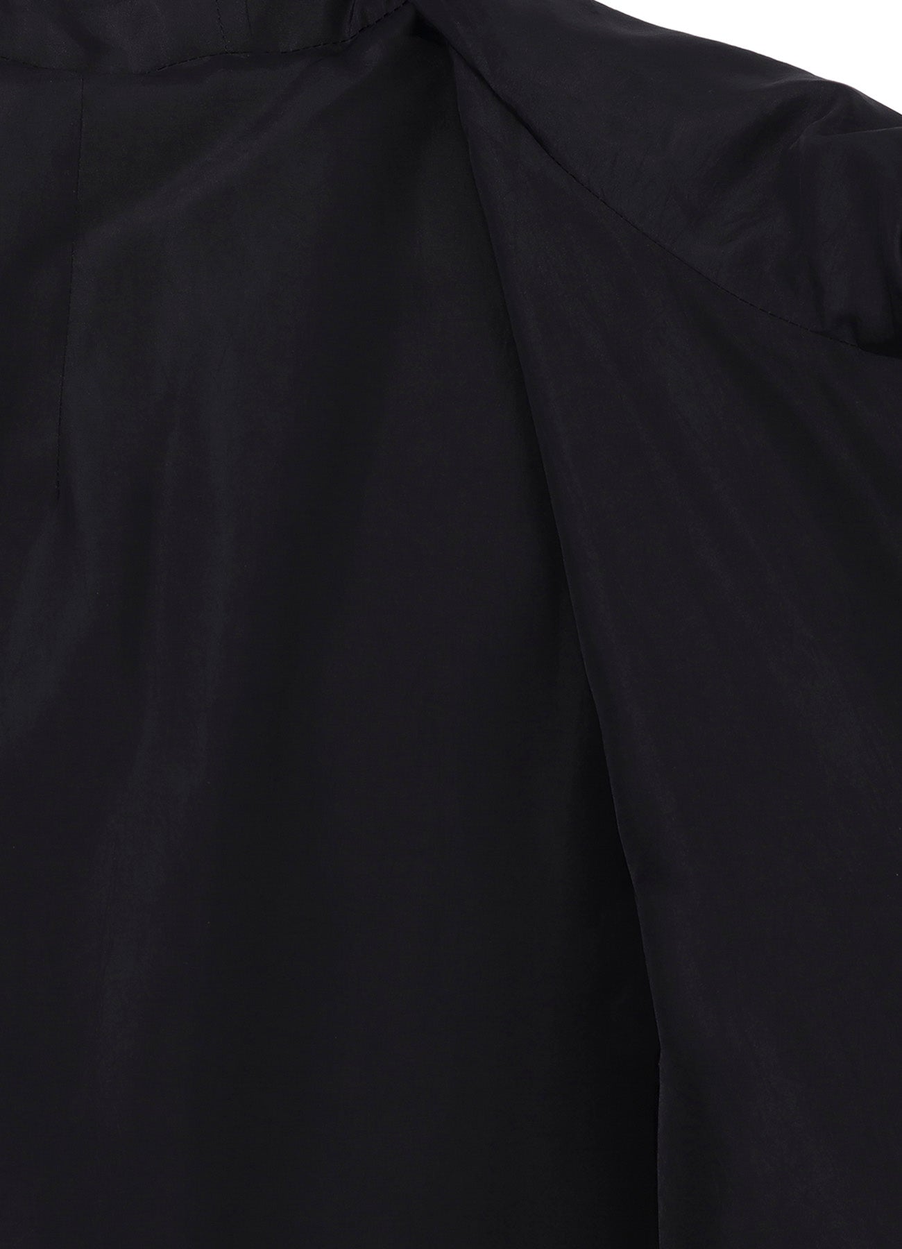 SILK DENIM DIAGONAL PADDED HOODED JACKET