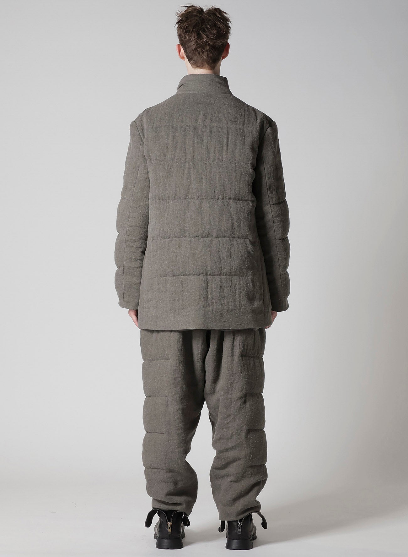 SILK LINEN INKED HORIZONTAL PADDED STAND JACKET – THE SHOP YOHJI