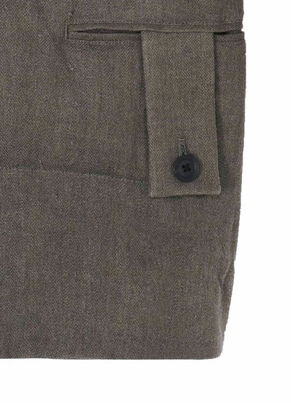 SILK LINEN INKED HORIZONTAL PADDED STAND JACKET