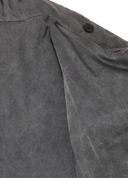 SILK LINEN INKED HORIZONTAL PADDED STAND JACKET