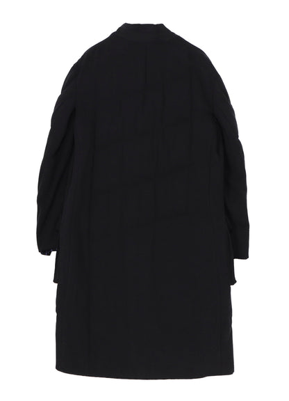 SILK DENIM 3BUTTONS DIAGONAL PADDED LONG JACKET