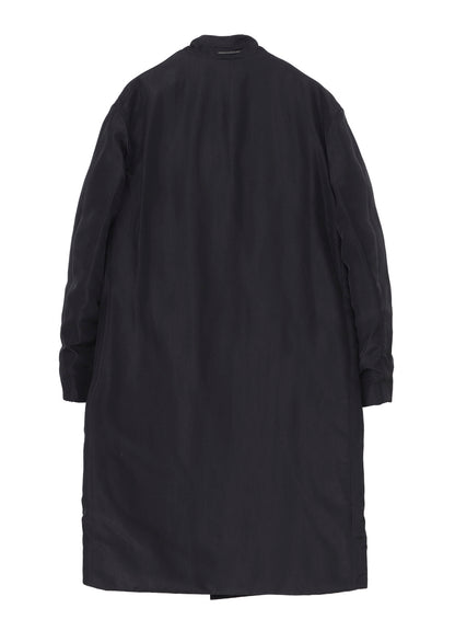 SILK DENIM 3BUTTONS DIAGONAL PADDED LONG JACKET