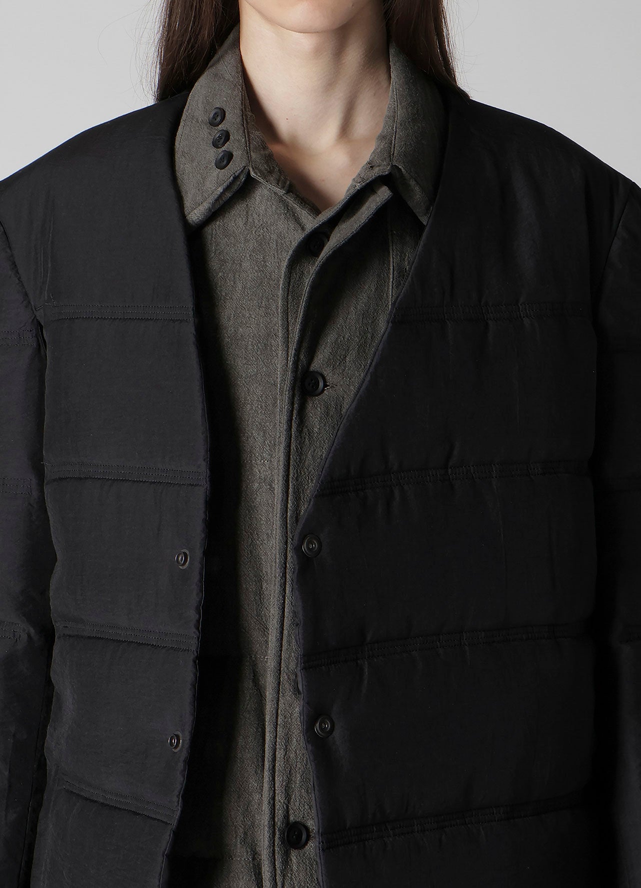 ジャケット・アウター Yohji Yamamoto ASYMMETERY LONG SHIRT ASYMMETRY LONG LINER JACKET – THE SHOP YOHJI YAMAMOTO